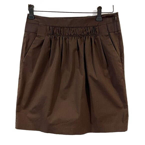 Banana Republic Brown Tulip Skirt Size 2 Stretch Pockets Work Office - Picture 4 of 9